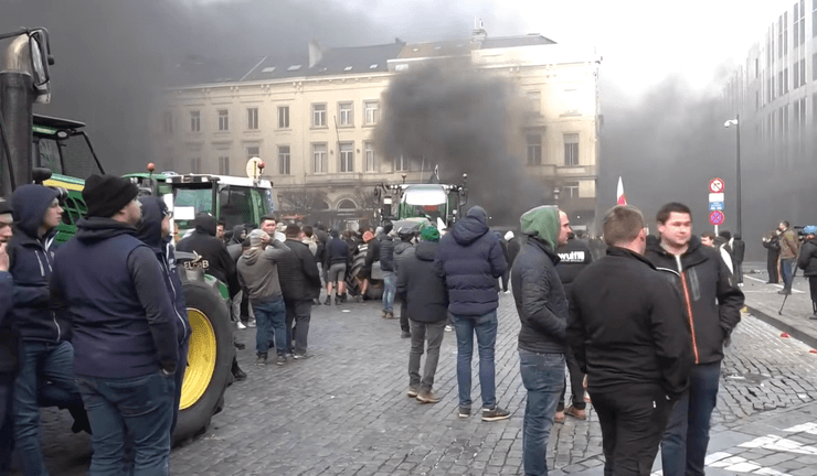 Брюссель протесты 18 декабря